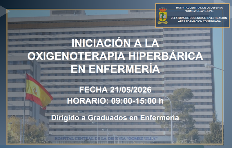 Curso de Iniciación a la Oxigenoterapia Hiperbárica en Enfermería